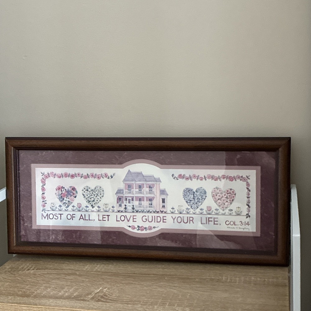 Framed Double Matte Picture Art Charles Humphrey Colossians‎ 3:14
